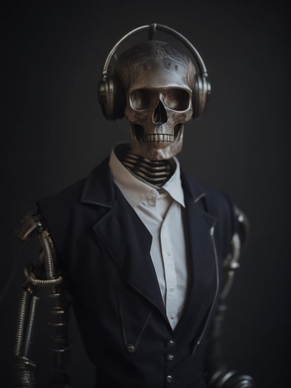 robot,skeleton,steel,skull