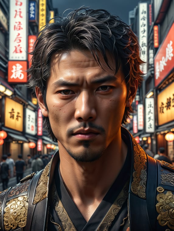 Japanese cool guy in tokyo