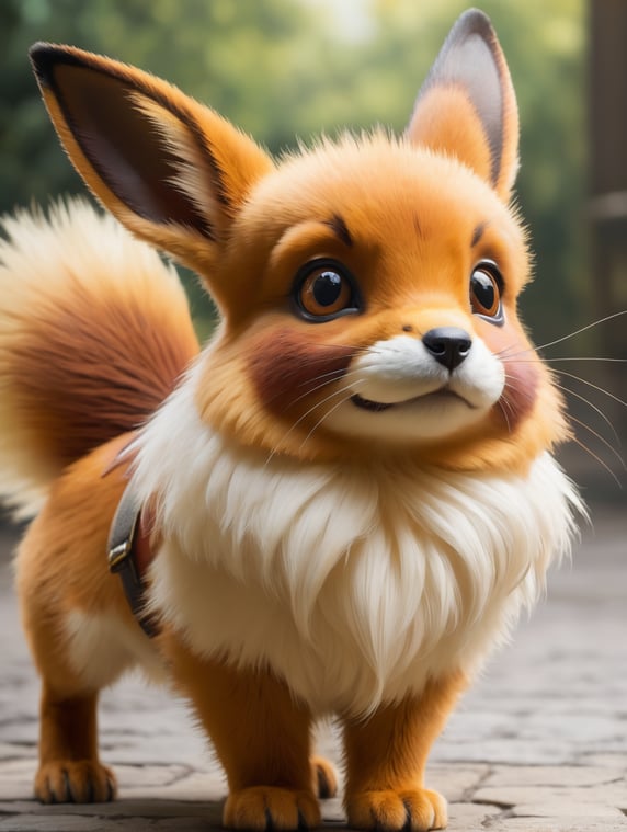 Portrait of pokemon eevee, style of Rembrandt