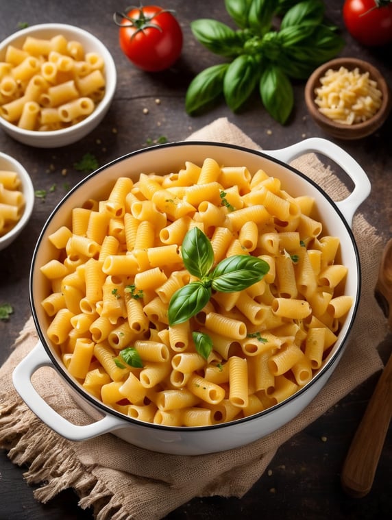 (((macaroni))) italian cuisine delicious food photography gourmet comfort food homemade creamy mouthwatering. photoreal: 1.4, lifelike,highly detailed CG unified 8K backgrounds,looking at the viewer, (HQ skin:1.4), 8k uhd, dslr, soft lighting, high quality, film grain, Fujifilm XT3, (((macaroni)))"Pasta elbows" refers to a type of pasta that is shaped like small curved tubes or semi-circles, resembling the shape of an elbow joint. They are also known as "macaroni elbows" or simply "elbow macaroni." This pasta variety is commonly used in dishes like macaroni and cheese, pasta salads, and casseroles due to its convenient size and shape.