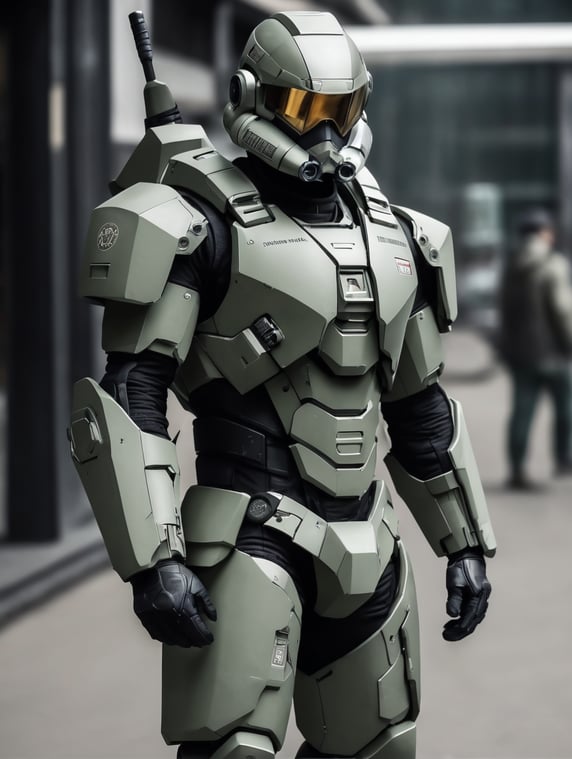 Soldier in nano suit; Солдат в нано костюме