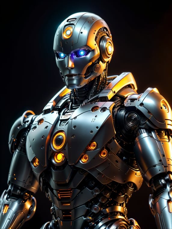 humanoid robot glow around