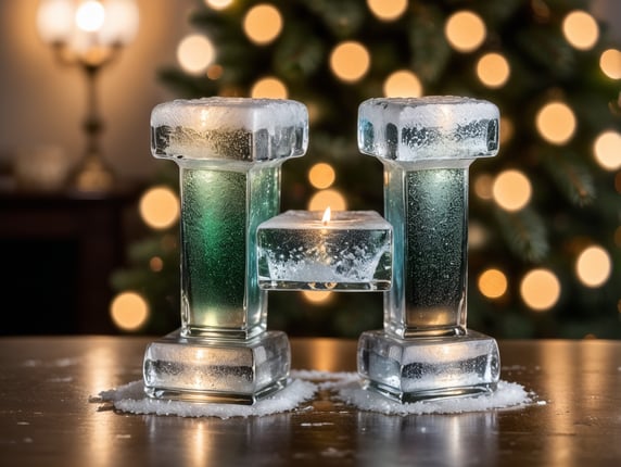 ice 25 wiwth Christmas background, light boken