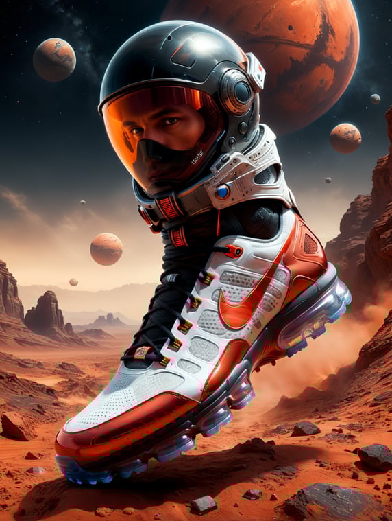 Nike Vapor Max on Planet Mars
