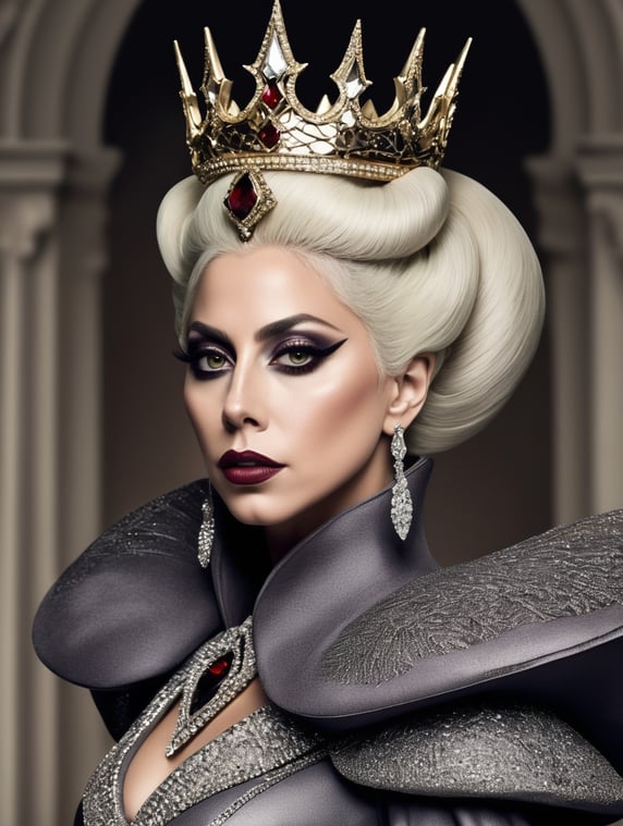 Lady gaga as the evil queen