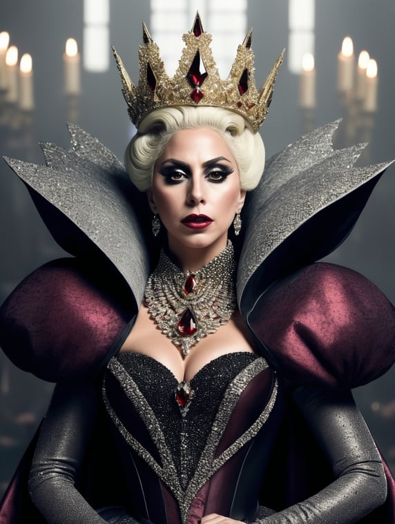 Lady gaga as the evil queen