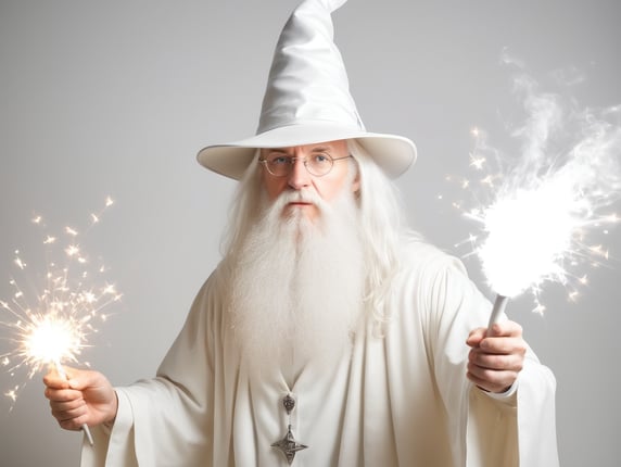 a wizard in a crazy party