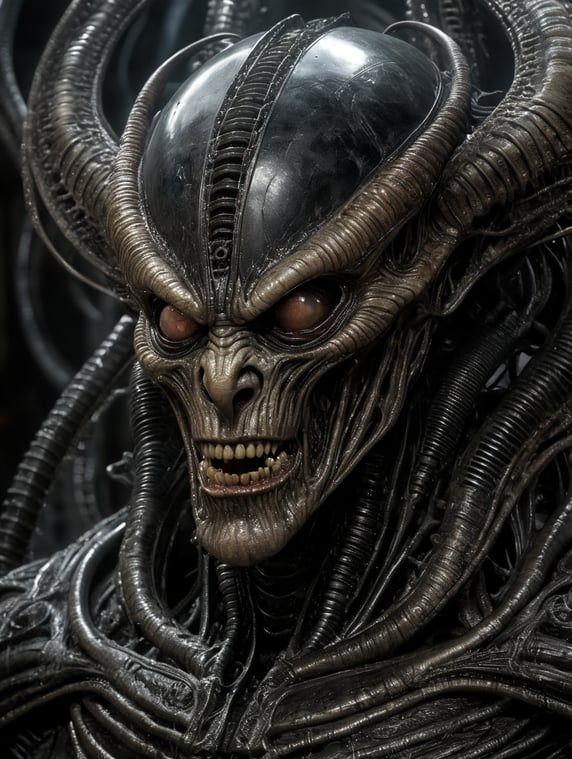 Freddy murcery as a giger alien