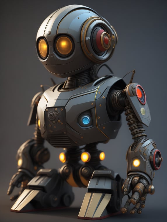Chatbot robot. Cute with tube feet; Чатбот робот. Милий з ногами трубками