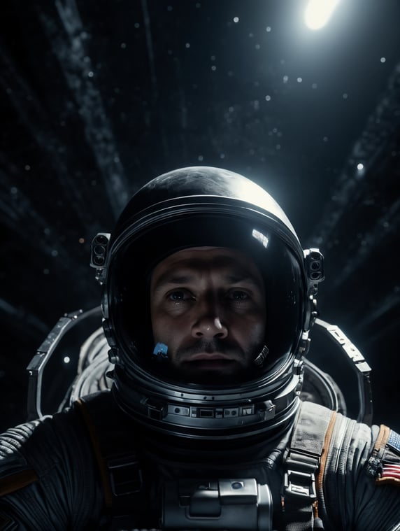 Lost astronaut fly in space