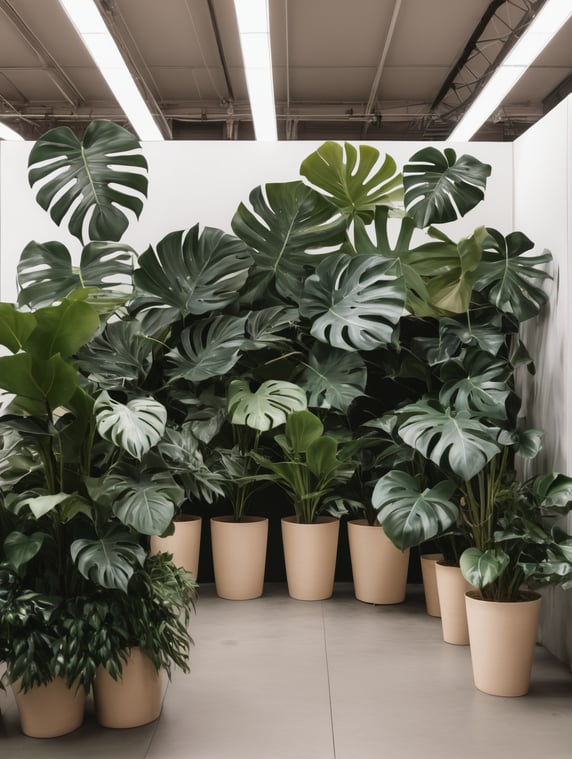 monstera plant booth