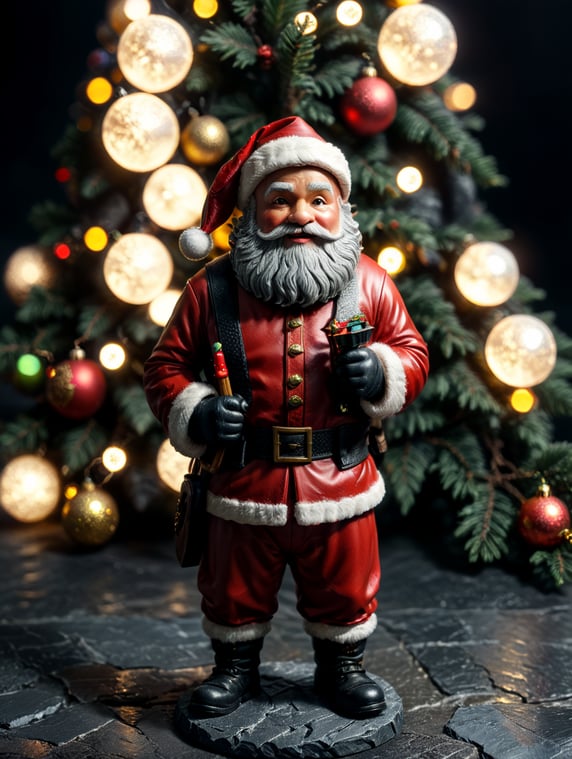 santa claus small plastic figure, christmas toy for the christmas tree