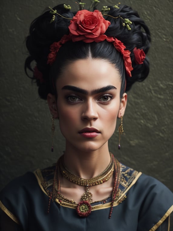 Frida Kahlo minecraft rendering; Frida Kahlo minecraft render