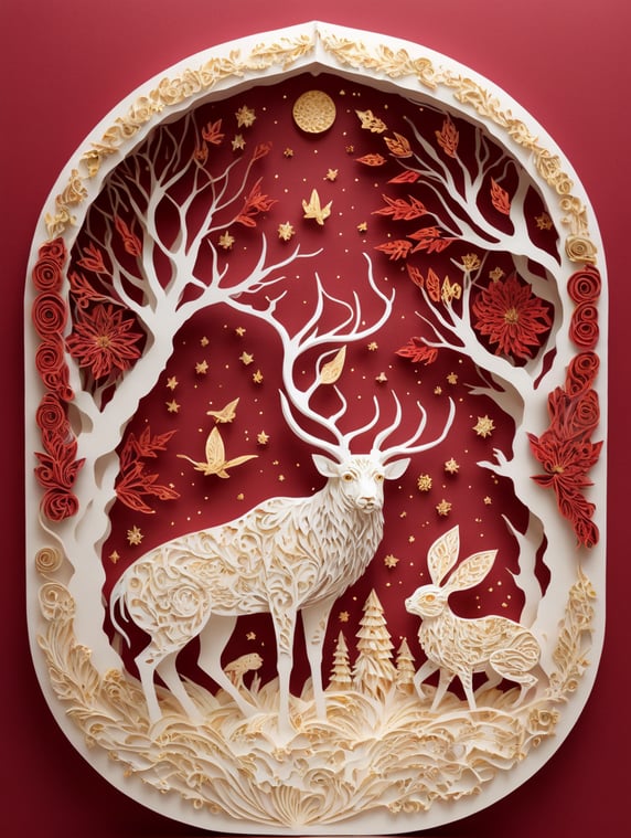 Infinite Celebration concept.Use Christmas colours and Symbols. Use Gold colour. Use White Background. Don´t use animals