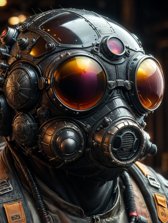 house fly with welding goggles