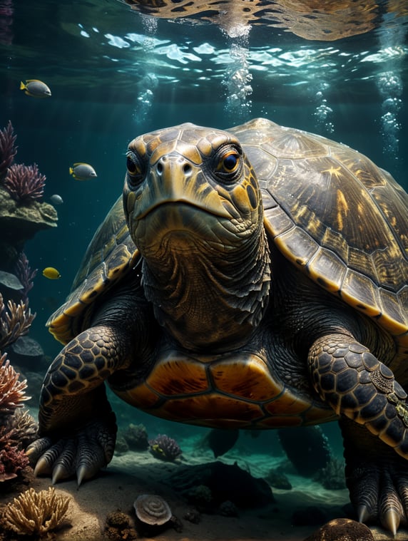 turtle swiming