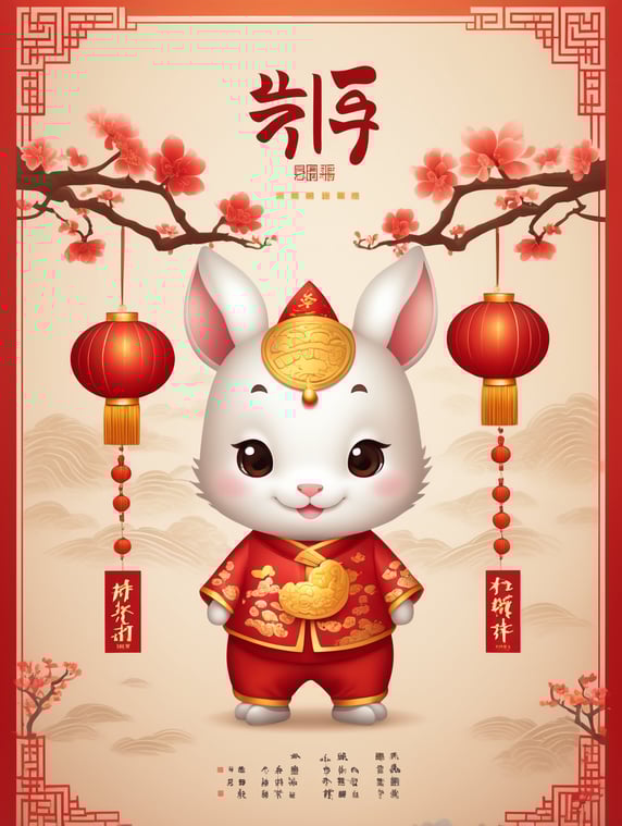 Draw a cute year of dragon character, with a warm welcoming Chinese New Year Background, and Chinese New Year Greeting word in Traditional Chinese Writing. The size of the image has to be mobile friendly.