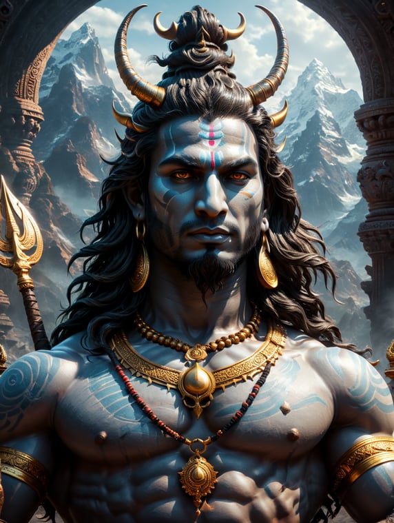 Lord shiva very calm mind and also position