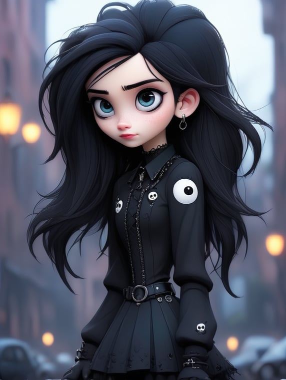goth anime girl
