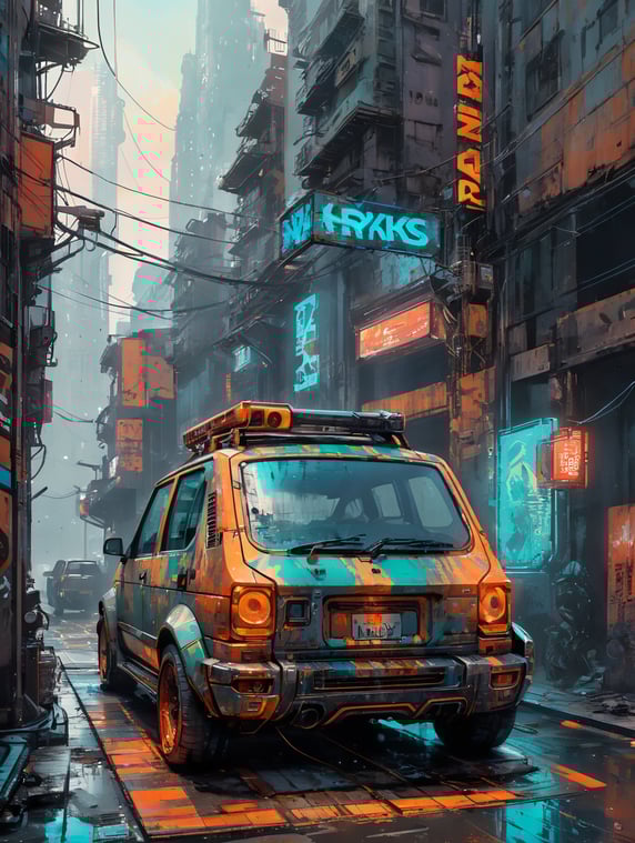 Futuristic Play Station Console Portatil Cyberpunk