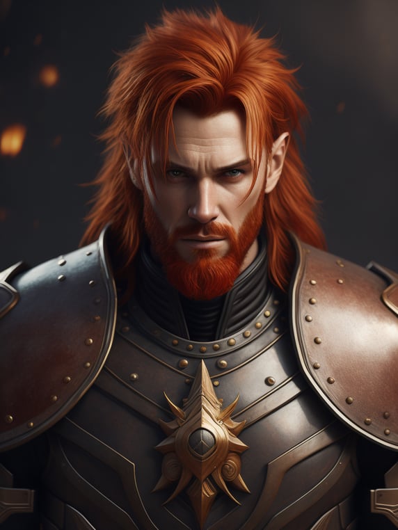 warrior red head man
