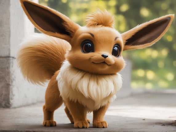 Portrait of pokemon eevee, style of Rembrandt
