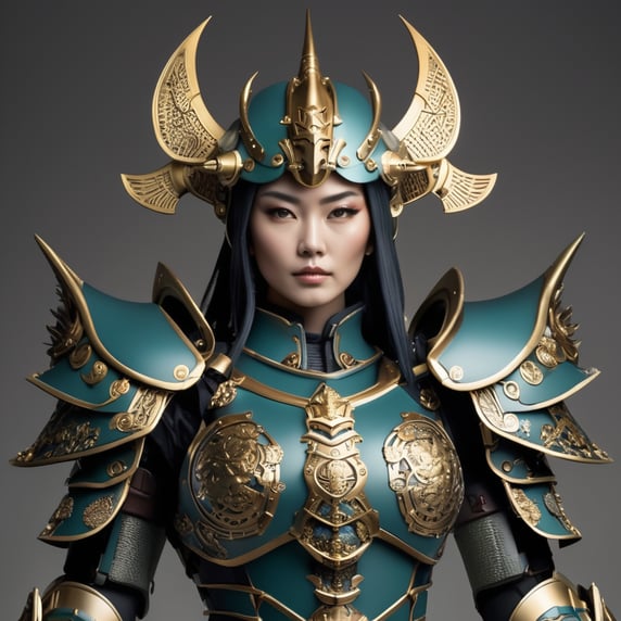 Samurai Atlantean robot themed queen armor