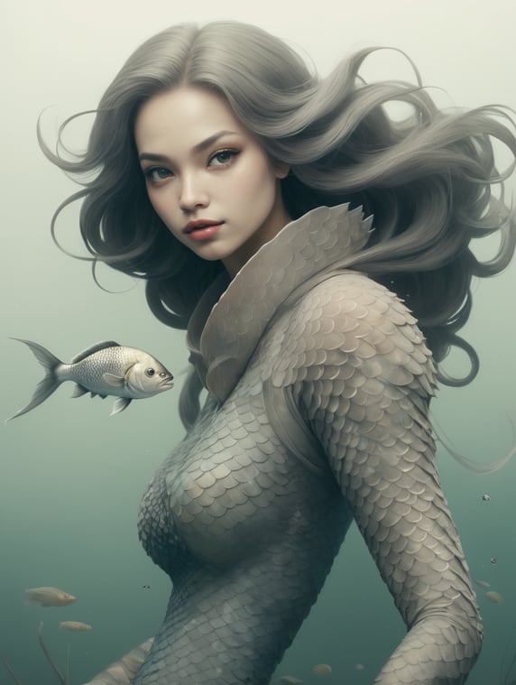 pretty fish woman