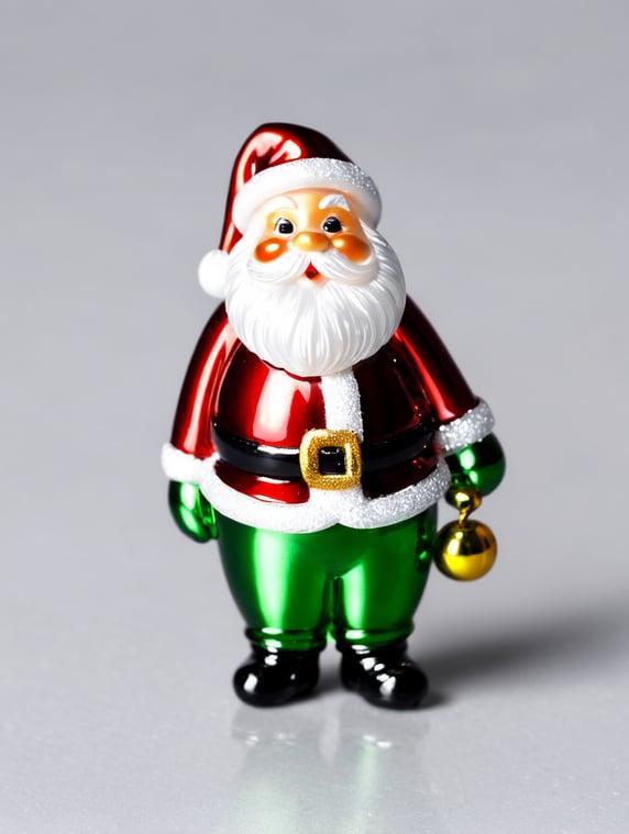 santa claus small glass glass figure, christmas toy for the christmas tree