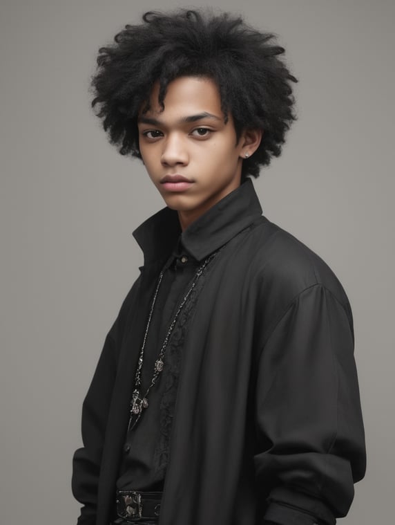 17 years old light skin black goth boy