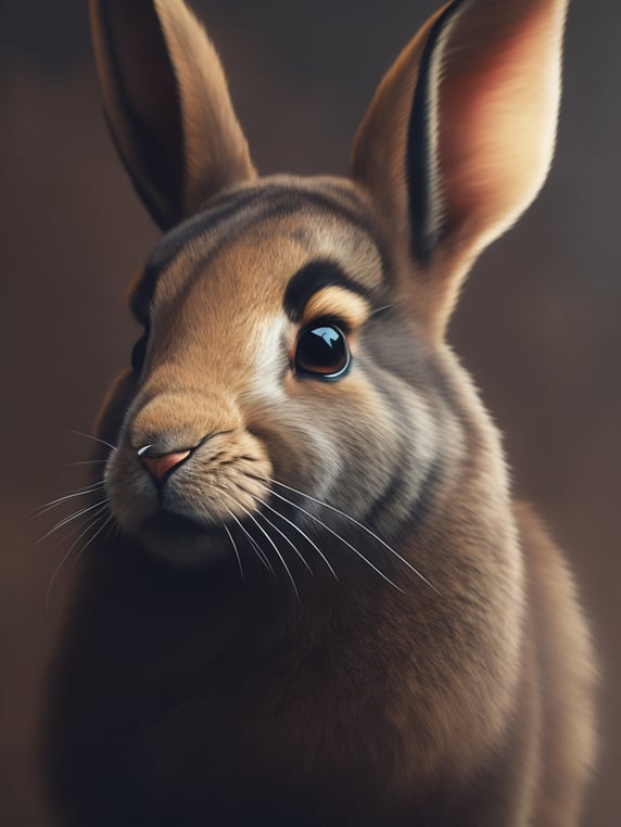 cute watercolor style rabbit