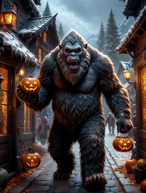 fun loving yeti trick or treating