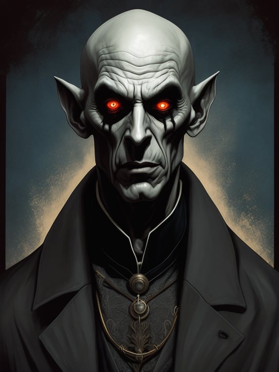 nosferatu, vampire the masquerade, hideous, withered, twisted, illustration by Moebius