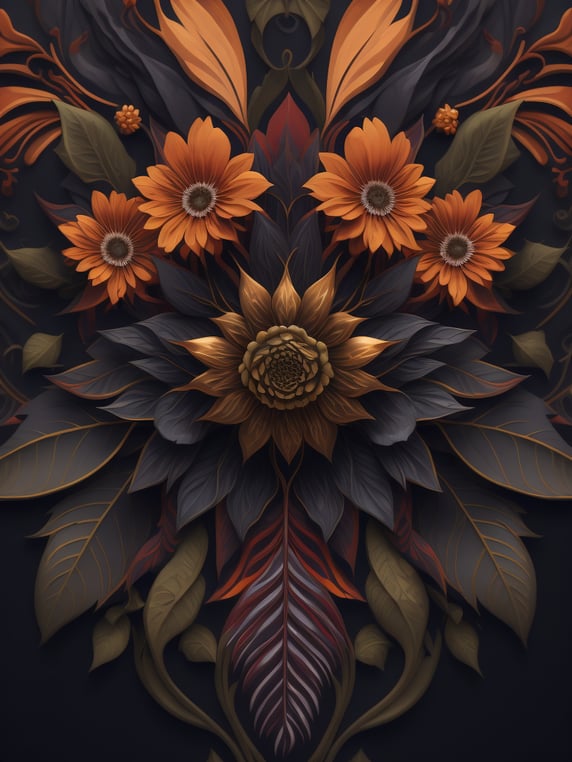 abstract background of colorful floral pattern in modern design style