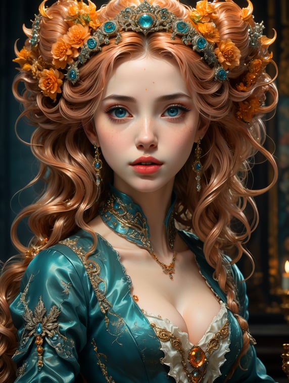 draw Ahegao Belle Delphine young woman, stunning, highly detailed, 8k, ornate, intricate, cinematic, dehazed, atmospheric, (oil painting:0.75), (splash art:0.75),(teal:0.2),(orange:0.2), (by jeremy mann:0.5), (by john constable:0.1),(by el greco:0.5),(acrylic paint:0.75), 8k style: Henri Émile Benoît Matisse