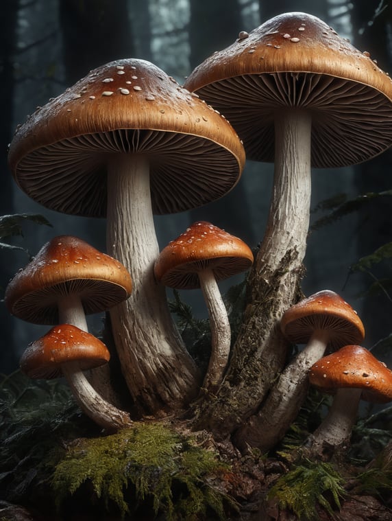 abstract mushroom art