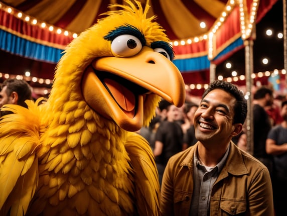 Sesame Street's Big Bird at circus