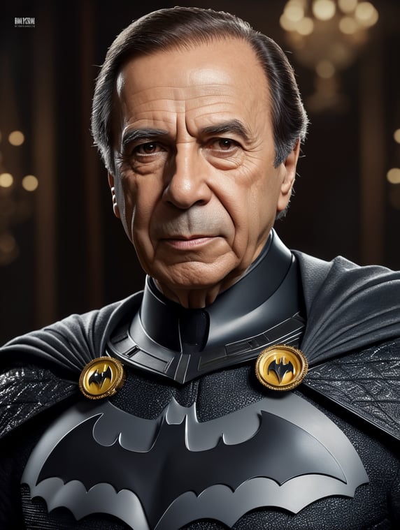Carlos Saul Menem in a batman suit; Carlos Saul Menem in a batman suit