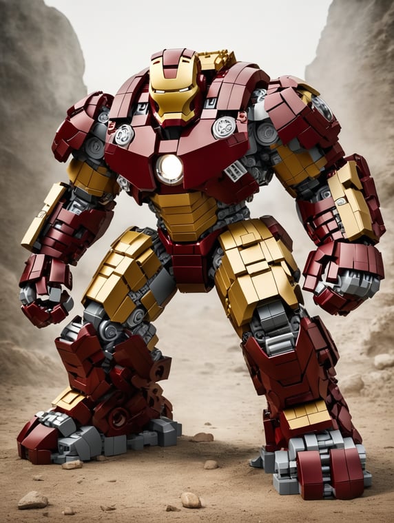 ironman hulkbuster as a lego character