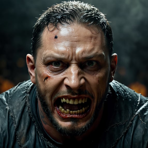 Tom Hardy's ugly and scary face in Halloween is truly terrifying