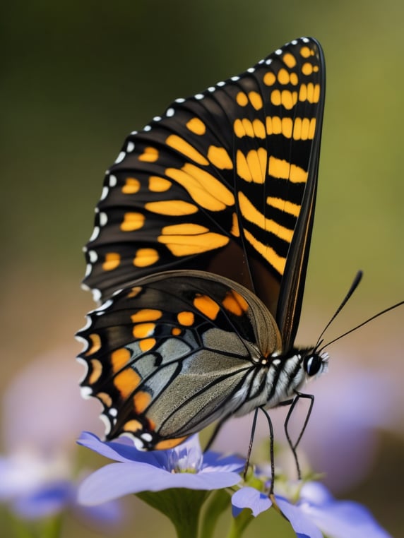 a butterfly macro photography, close-up, high-quality details, deep focus, professional shot