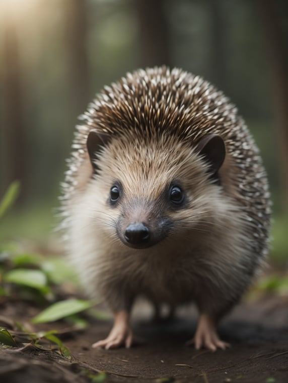 hedgehog in the forest; еж в лесу