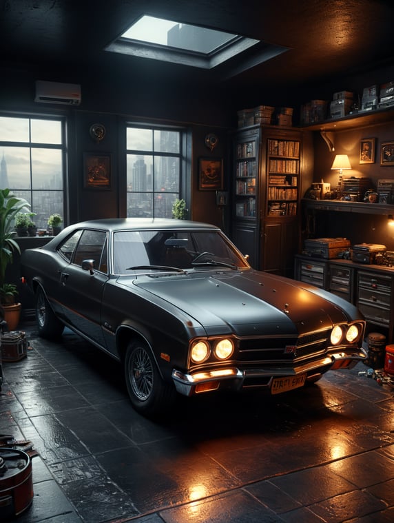 car in the apartment; машина в квартире