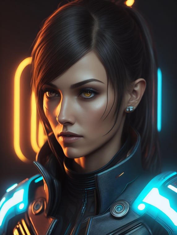 cyberpunk girl from TRON Legacy
