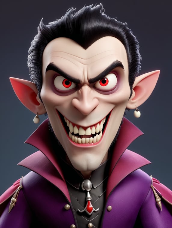 scary looking vampire for YouTube video