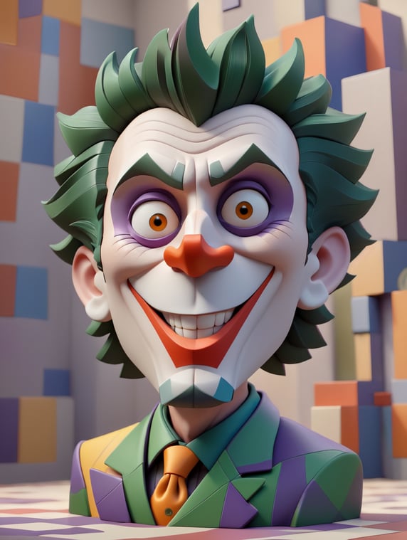 The Joker Cubism style by Picasso