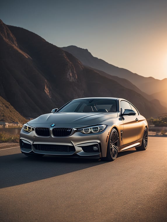 bmw 4 series on the sunset photorealistic unreal engine