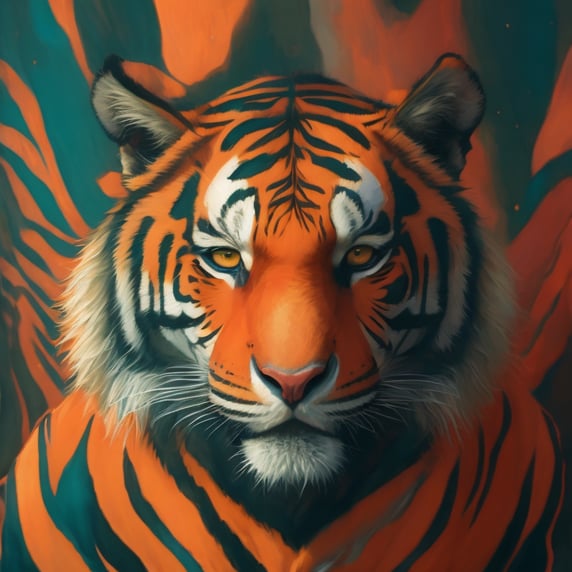 infinited multicolored psychedelic pattern "tiger skin"
