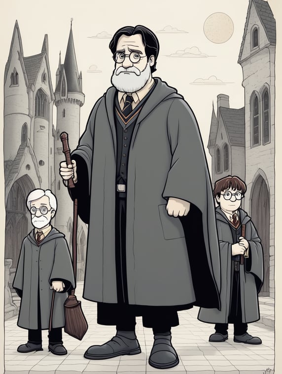 Harry Potter drew by Matt Groening in Simpson style