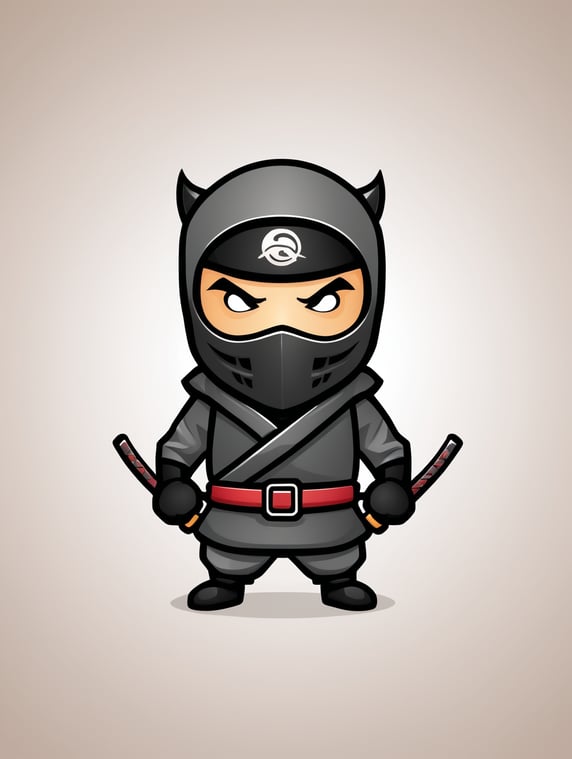 Ninja mascot logo, e-gaming, Gaming Logo, illustration, vector image